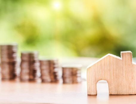 Debt Respite Scheme image of wooden house and coins