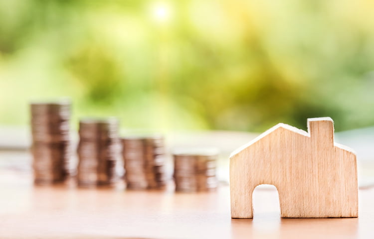 Debt Respite Scheme image of wooden house and coins