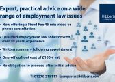 New Employment Law Service from Hibberts Solicitors