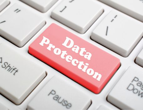 Image of a key board with a key in red saying data protection for the ICO update blog